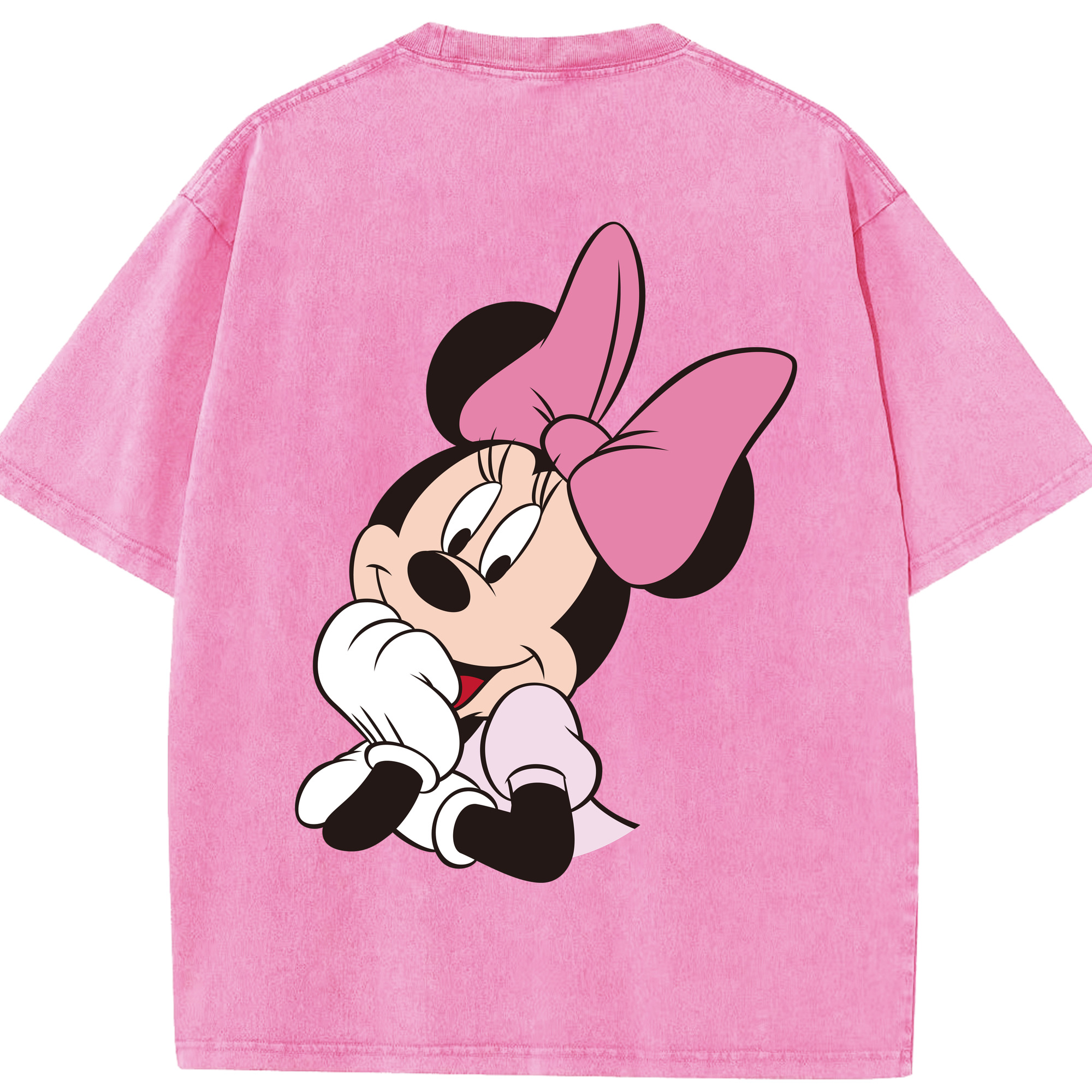 （画像用） ミッキーマウス Mickey Mouse 綿100% ヴィンテージ風 半袖Tシャツ（背面プリント）